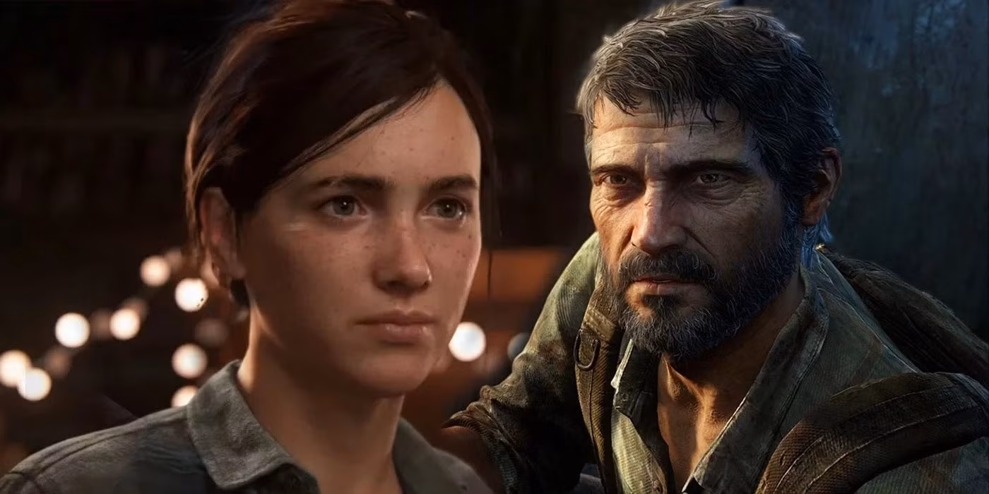 joel and ellie in game